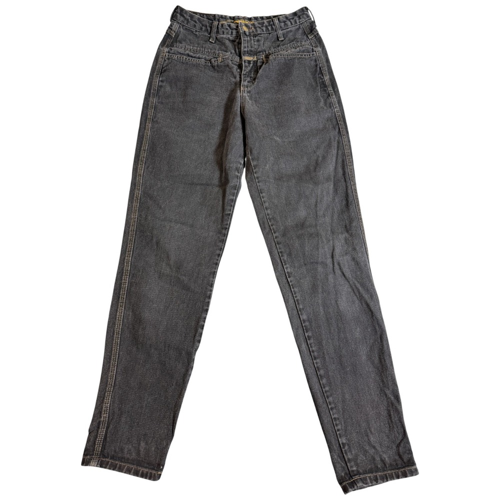 VTG Marithe Francois Girbaud Womens Size 9/10 27x30 Black Stone Washed Mom Jeans